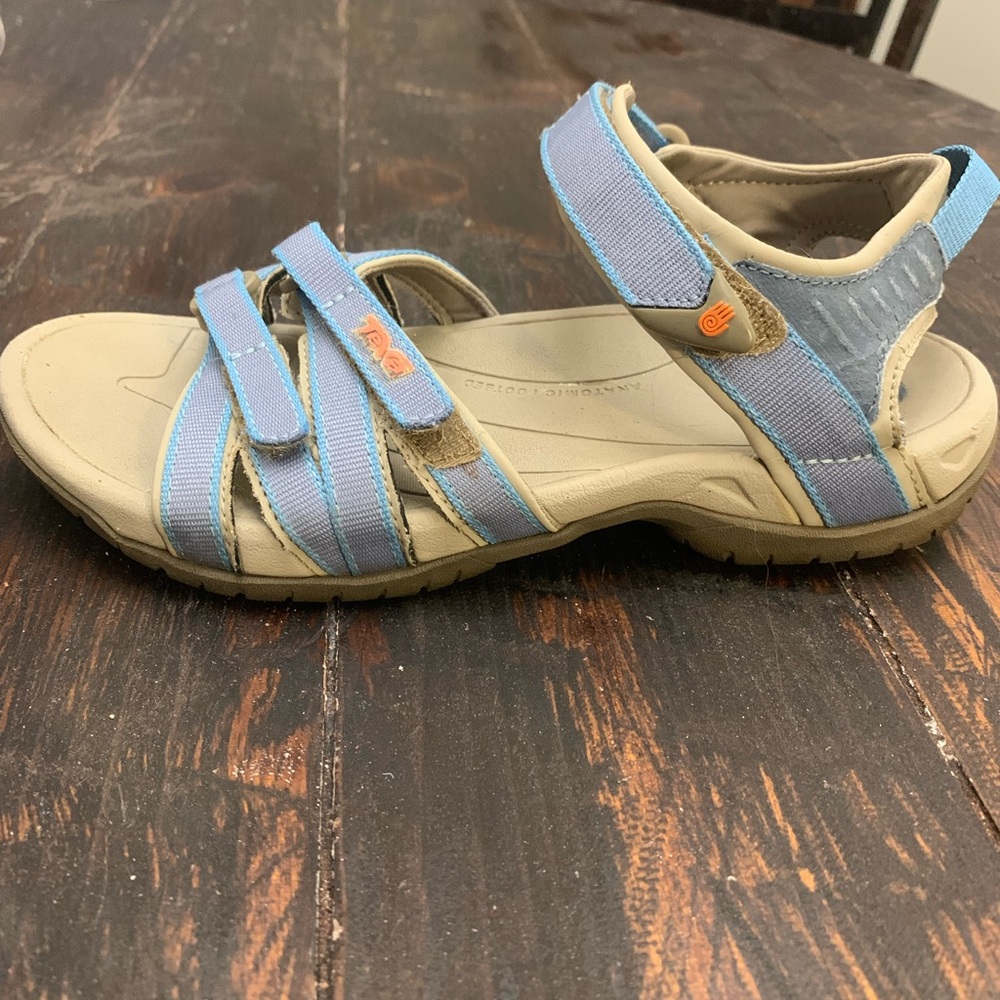 Teva Sandals in Blue and Cream - Picture 3 of 6
